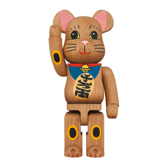 BE@RBRICK Karimoku Manekinoko 400% (Blue)