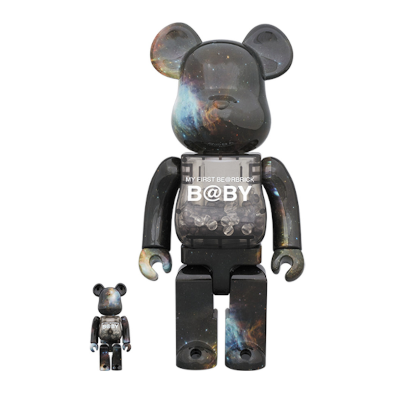 Bearbrick Baby Space Ver. Black 400% + 100%