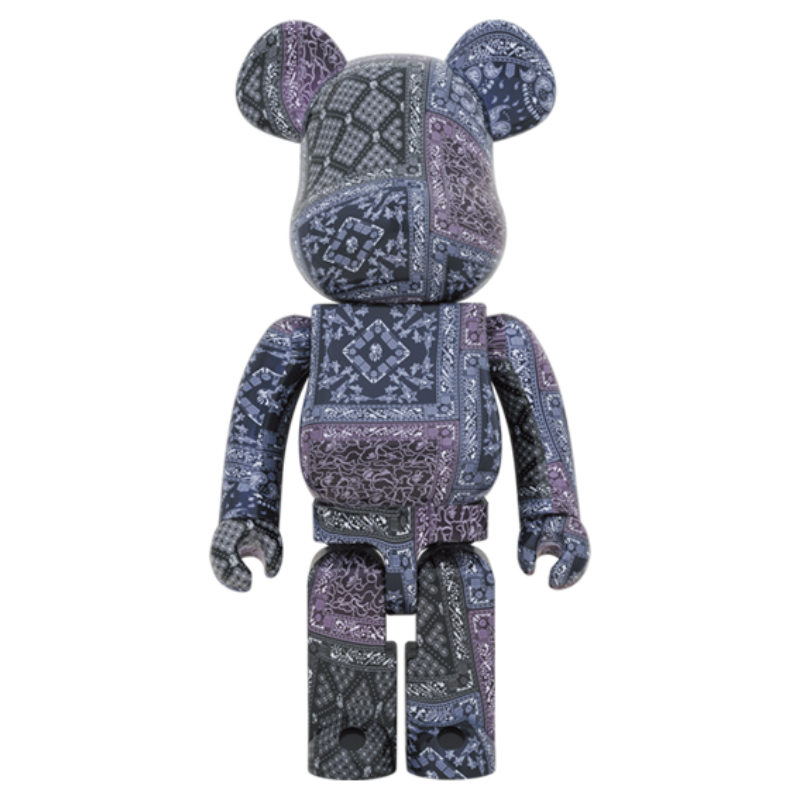 BE@RBRICK Bape Black Bandana 1000%