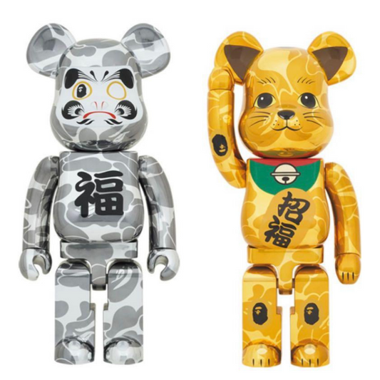 Bearbrick Bape Manekineko & Daruma 1000%