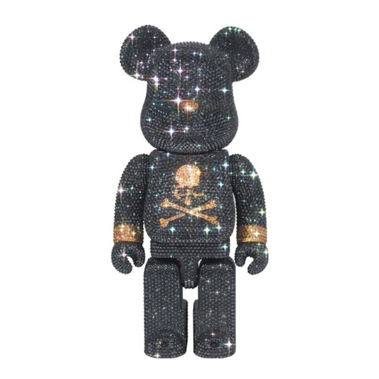 Bearbrick Crystal Decorate Mastermind Japan Black & Gold 400%