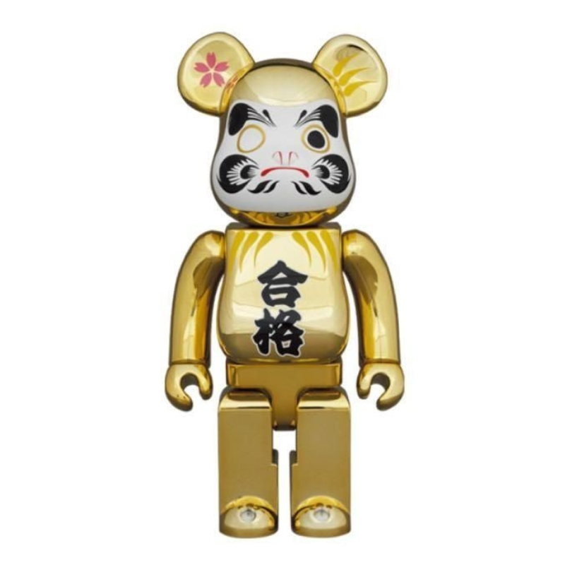 BE@RBRICK Daruma Gold Plated Chrome 400%