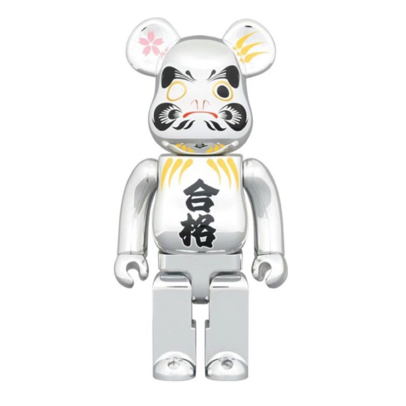 BE@RBRICK Daruma Sliver Plated Chrome 400%