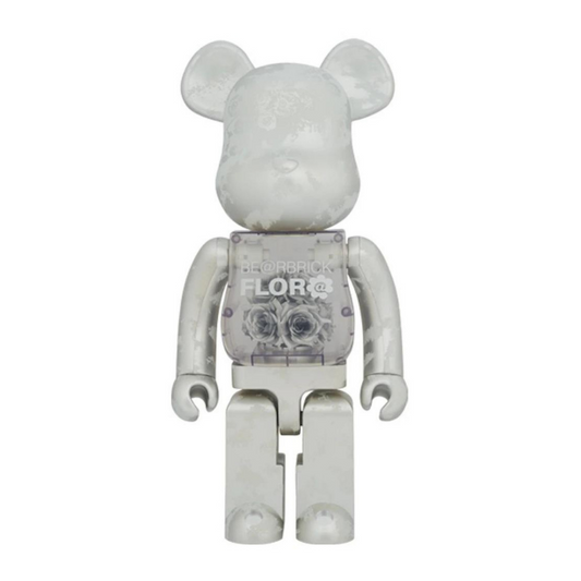 Bearbrick FLOR Silver 1000%