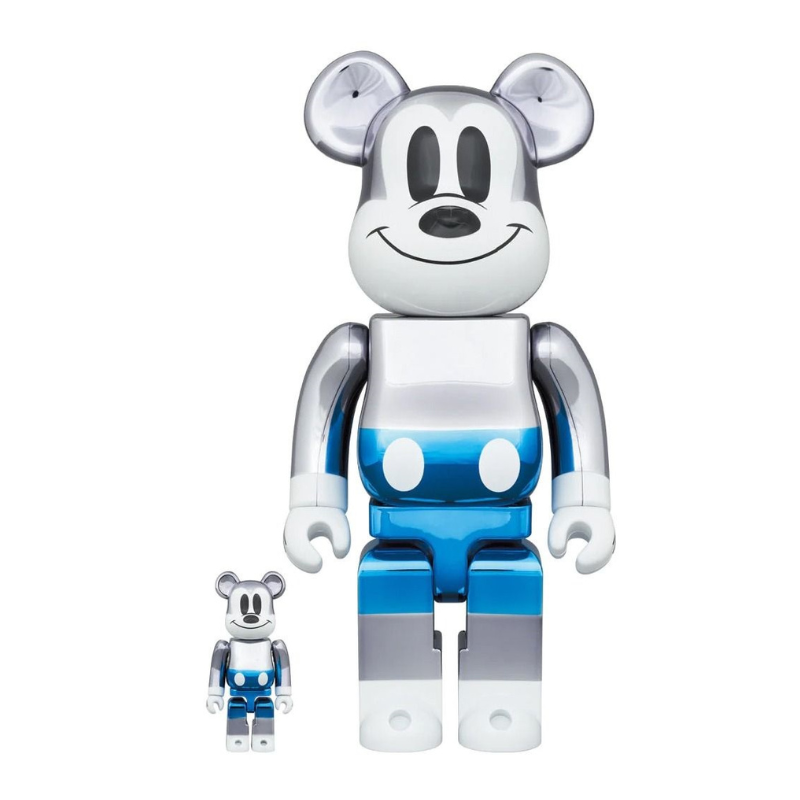 BE@RBRICK Fragment Design Mickey Mouse Blue Version 400% + 100%