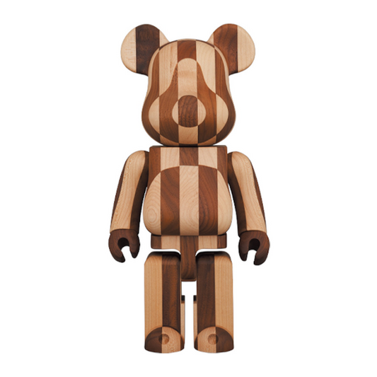 BE@RBRICK Karimoku Longitudinal Chess Wood 400%