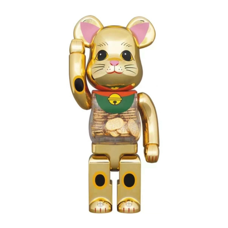 BE@RBRICK Manekinoko Lucky Cat Gold Coin Oval 1000%