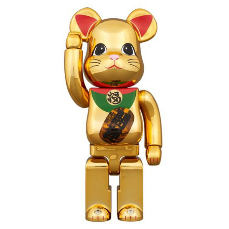 BE@RBRICK Lucky Cat Good Luck Gold Plated Luminous 1000%