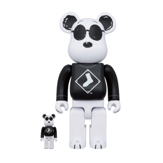 BE@RBRICK MLB × PEANUTS - SNOOPY(WHITE SOX) 100％ & 400％