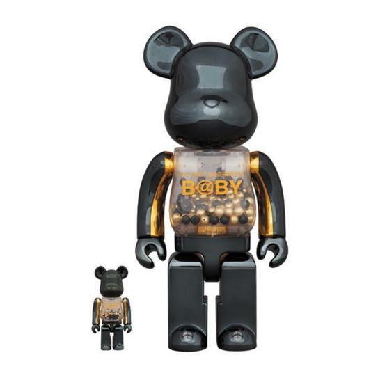 BE@RBRICK My First Baby Innersect Black and Gold 400% + 100%