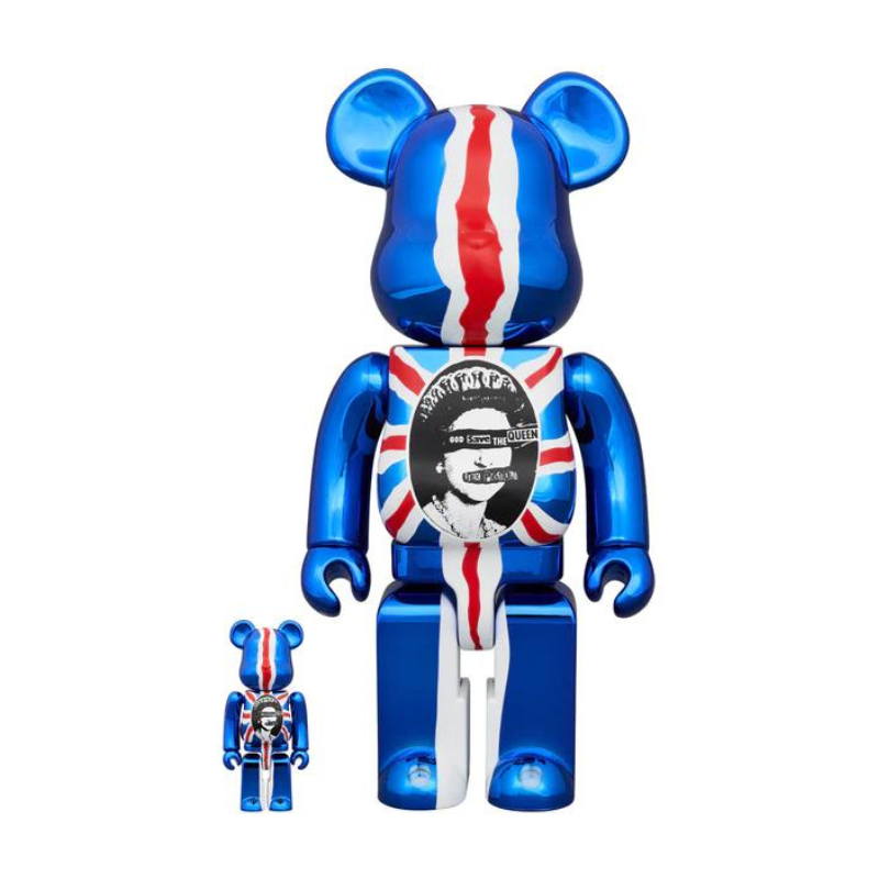 BE@RBRICK Sex Pistols "God Save The Queen" Chrome Ver. 100％ & 400％